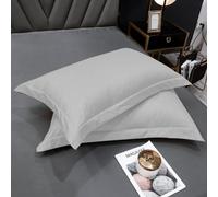 Groundlevel 100% Egyptian Cotton 400 Thread Count White Oxford Pillowcase Set