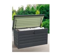 350L Extra Strong Metal garden Storage Box Groundlevel Grey One Size