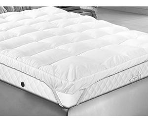 Groundlevel 4 Inch Thick Super Soft Mattress Topper, Hypoallergenic, Comfy, Deep Fill - Machine Washable (Single)