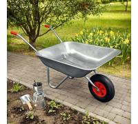 Groundlevel 65L Steel Heavy Duty Garden Wheelbarrow