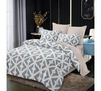 Groundlevel Aztec Blue Printed Duvet Cover Set