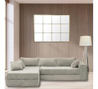 Groundlevel Camden Sectional Velvet Sofa And Optional Footstall
