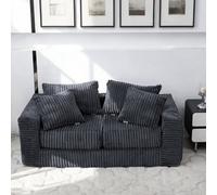Groundlevel Camden Sectional Velvet Sofa And Optional Footstall