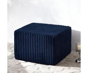 Groundlevel Camden Sectional Velvet Sofa And Optional Footstall