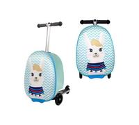 Groundlevel Children's Suitcase with Fold Down Scooter in Blue Groundlevel Blue