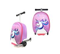 Groundlevel Children's Suitcase with Fold Down Scooter in Pink Groundlevel Pink