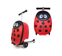 Groundlevel Children's Suitcase with Fold Down Scooter in Red Groundlevel Red