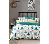 Groundlevel Christmas Tree Printed Duvet Set