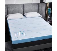 Ezysleep Air Flow Memory Foam Mattress Topper 2 Inch in White | Size: Double Ezysleep White Double
