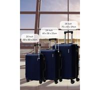 Groundlevel Cosmic Hard Sheel 3 Piece Luggage Set