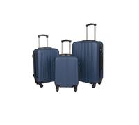 Groundlevel Delta Stripe 3 Piece Luggage Set in Navy Groundlevel Navy