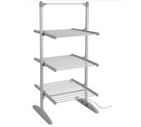 groundlevel Energy Efficient Lightweight Aluminium Heated Electric Clothes Airer With Folding Feet, Space Saving - 3 tier 36 Rails Of Drying Space