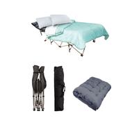 Groundlevel Foldable Guest Bed with Removeable Cushioned Mattress in Grey Groundlevel Grey