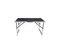 Foldable Table, Adjustable Height Heavy Duty Folding Camping Catering Picnic Trestle Bbq Party Table Groundlevel Black One Size