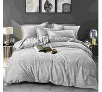 Groundlevel Grey Marl Printed Easy Care Duvet Set
