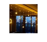 Groundlevel Indoor / Outdoor Star & Moon LED Curtain Lights in White Groundlevel White