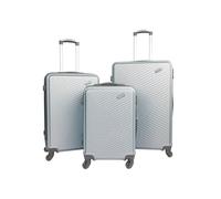 Groundlevel Infinity Hard Shell 3 Piece Luggage Set - Silver