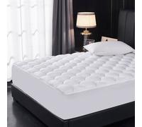 Groundlevel King Thick Cloud Like Super Soft Mattress Topper, Hypoallergenic, Comfy, Deep Fill - Machine Washable