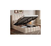 Groundlevel Kingsley Boucle Upholstered Bed Frame in Natural | Size: King Groundlevel Natural King