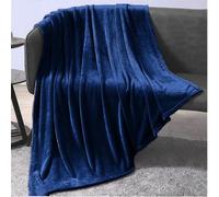Groundlevel Large Faux Mink Super Soft Throw - Navy
