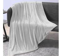 Groundlevel Large Faux Mink Super Soft Throw - Silver