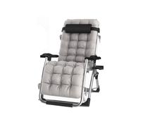 Groundlevel Luxury Gravity Garden Sun Lounger / Relaxer Chair with Cushion in Grey Groundlevel Grey