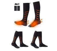 Ezysleep 2 Pairs of Rechargeable Heated Socks in Black Ezysleep Black One Size