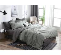 Groundlevel Reversible Grey Printed Duvet Set