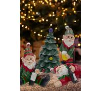 Groundlevel Set of 4 Naughty Drunken Elf Gnomes Groundlevel Multicolor