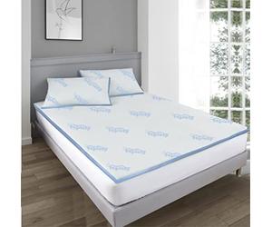 Groundlevel Super Soft Air Flow Technology Memory Foam Mattress Topper, Hypoallergenic, Comfy, Deep Fill - Small Double 2 Inch