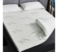 Groundlevel Super Soft Bamboo Bounce Back Foam Mattress Topper - 5Cm