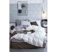 Groundlevel White Stripe Printed Duvet Set
