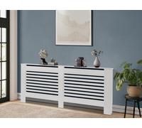 Groundlevel White Wooden Radiator Cover - 172Cm X 82Cm X 19Cm