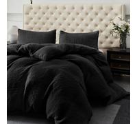 Ezysleep Winter Warm Soft Teddy Fleece Duvet Set in Black | Size: Double Ezysleep Black Double