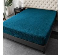 Ezysleep Winter Warm Soft Teddy Fleece Fitted Sheet in Teal | Size: King Ezysleep Teal King