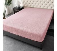Ezysleep Winter Warm Soft Teddy Fleece Fitted Sheet in Pink | Size: Single Ezysleep Pink Single