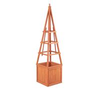 Groundlevel Wooden Obelisk Garden Planter Box