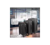 Groundlevel Xl Delta Hard Shell 3 Piece Luggage Set - Black