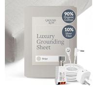 GroundLuxe Fitted Queen Sheet in Beige