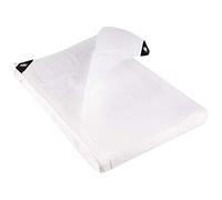 GroundMaster 110gsm Standard White Tarpaulin - Strong Waterproof Groundsheet Cover (2.7m x 3.6m)