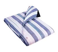 GroundMaster 170gsm Blue/White Heavy Duty Striped Tarpaulins - Waterproof Versatile Outdoor Market Stall Sheet Cover (4.5m x 6m)