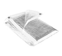 GroundMaster 310gsm Glass Clear Tarpaulin - Heavy Duty Outdoor Fishing Camping Ground Sheet Cover (4m x 5m)