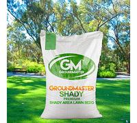 GroundMaster Dark Lawn Area Grass Seeds - 15kg Premium Grass Seed Mix - Fast-Growing Lawn Mix for Shaded Gardens - Pet Friendly, Shade Tolerant Seeds for UK Climates