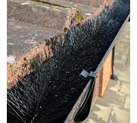GroundMaster Gutter Guard Brush - Drain Downpipe Leaves Filter (16m (52.5ft), Black)
