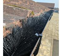 GroundMaster Gutter Guard Brush - Drain Downpipe Leaves Filter (24m (78.5ft), Black)