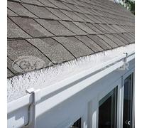 GroundMaster Gutter Guard Brush - Drain Downpipe Leaves Filter (8m (26ft), White)