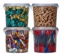 GroundMaster Plastic Multipurpose Durable Storage Tubs | 100% Recyclable | 2.5L (10 Tubs)