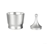 Grounds Catcher for HG43 Espresso Grinder Works with 51mm and 58mm Portafilters Aluminum Construction (Silver)