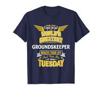 Groundskeeper Idea Funny Worlds Greatest - Groundskeeper T-Shirt, Men, Navy Blue, Small