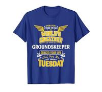 Groundskeeper Idea Funny Worlds Greatest - Groundskeeper T-Shirt, Men, Royal Blue, Small